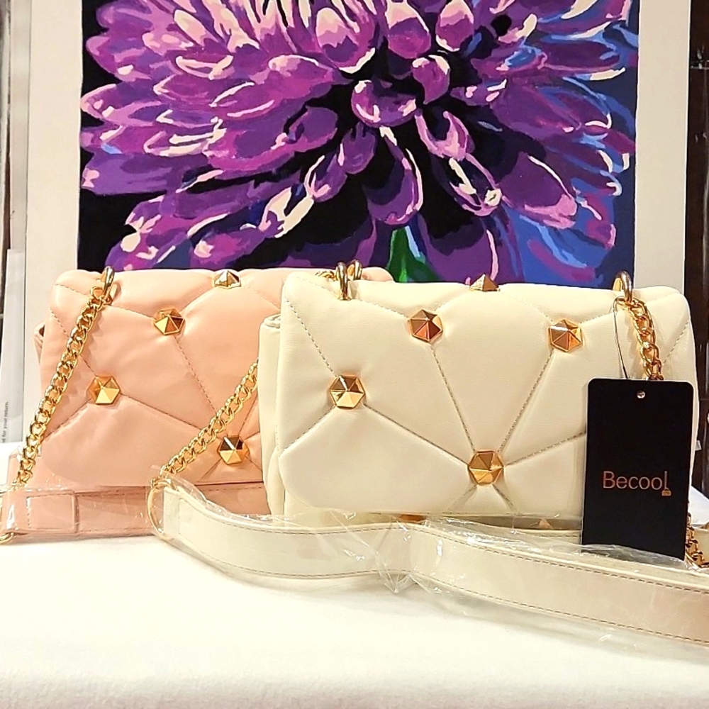 BECOOL NEW WOMANS PINK OR WHITE PURSE SHOULDER, CROSSBODY PURSE